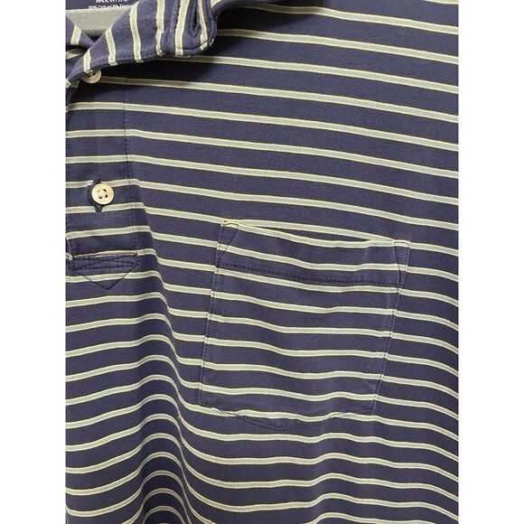 Peter Millar Mountainside Collection Men’s Polo Blue Stripe Golf Size XL - Picture 2 of 4